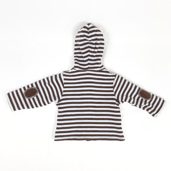 3/$25 Disney Store Tigger Striped Hoodie - Brown/White, Size 24 Mo - Picture 7 of 9